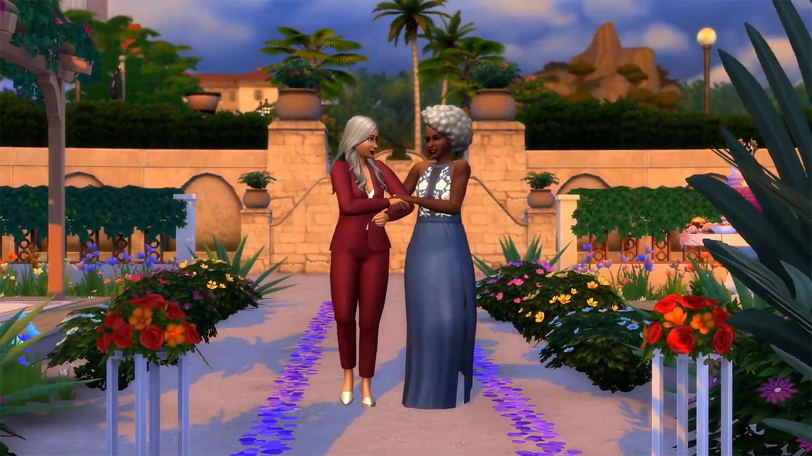 Dominique Umeh and Camille Soto, two NPCs in the trailer for My Wedding Stories