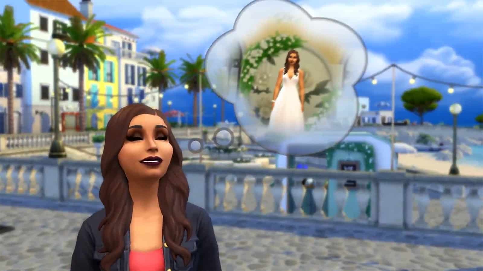 Houses and a beach in Tartosa, The Sims 4 My Wedding Stories new world