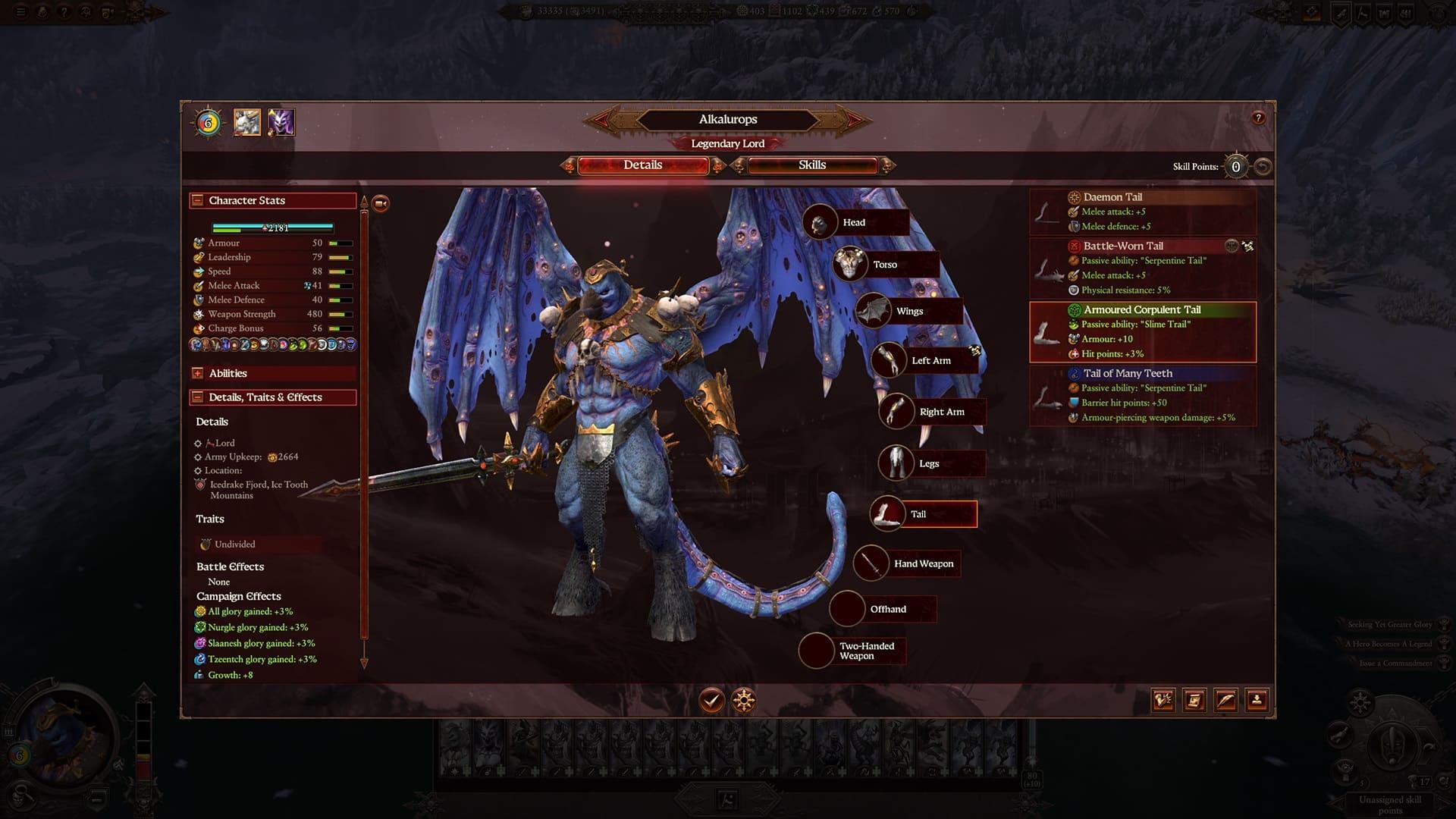 Total War Warhammer 3 screenshot showing the Daemon Prince