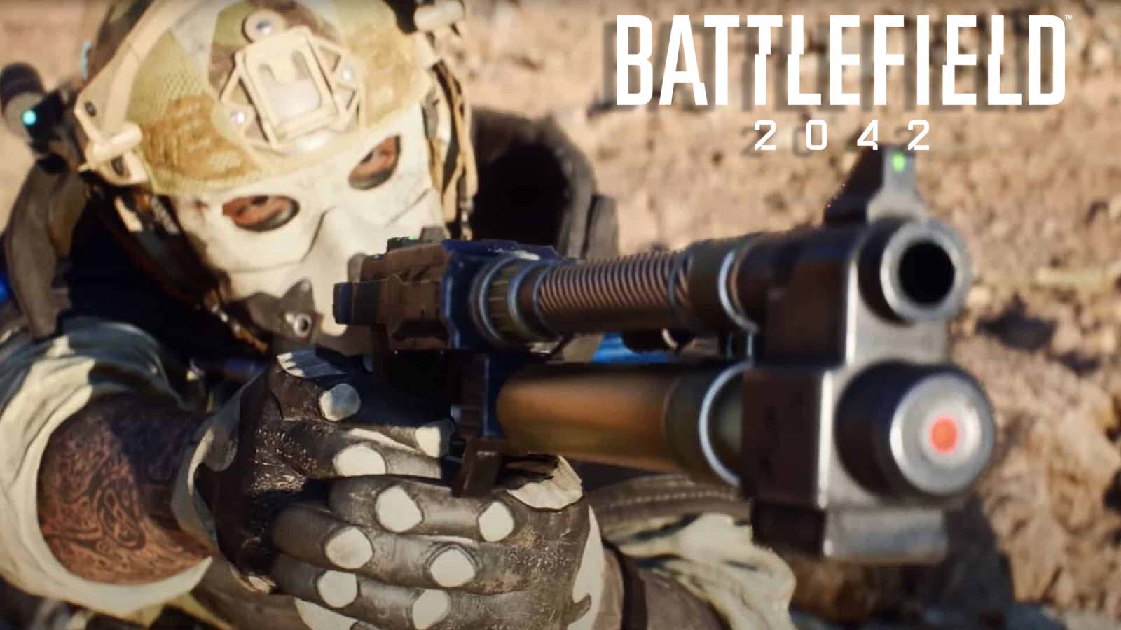 Battlefield 2042 character aiming pistol