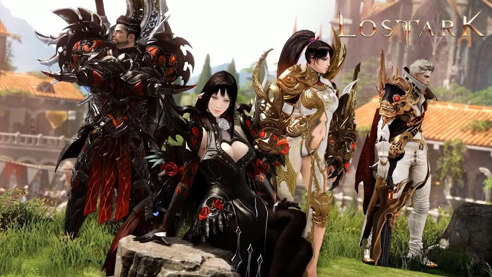 lost ark characters stand together in prideholme shadowhunter soulfist shapshooter berserker