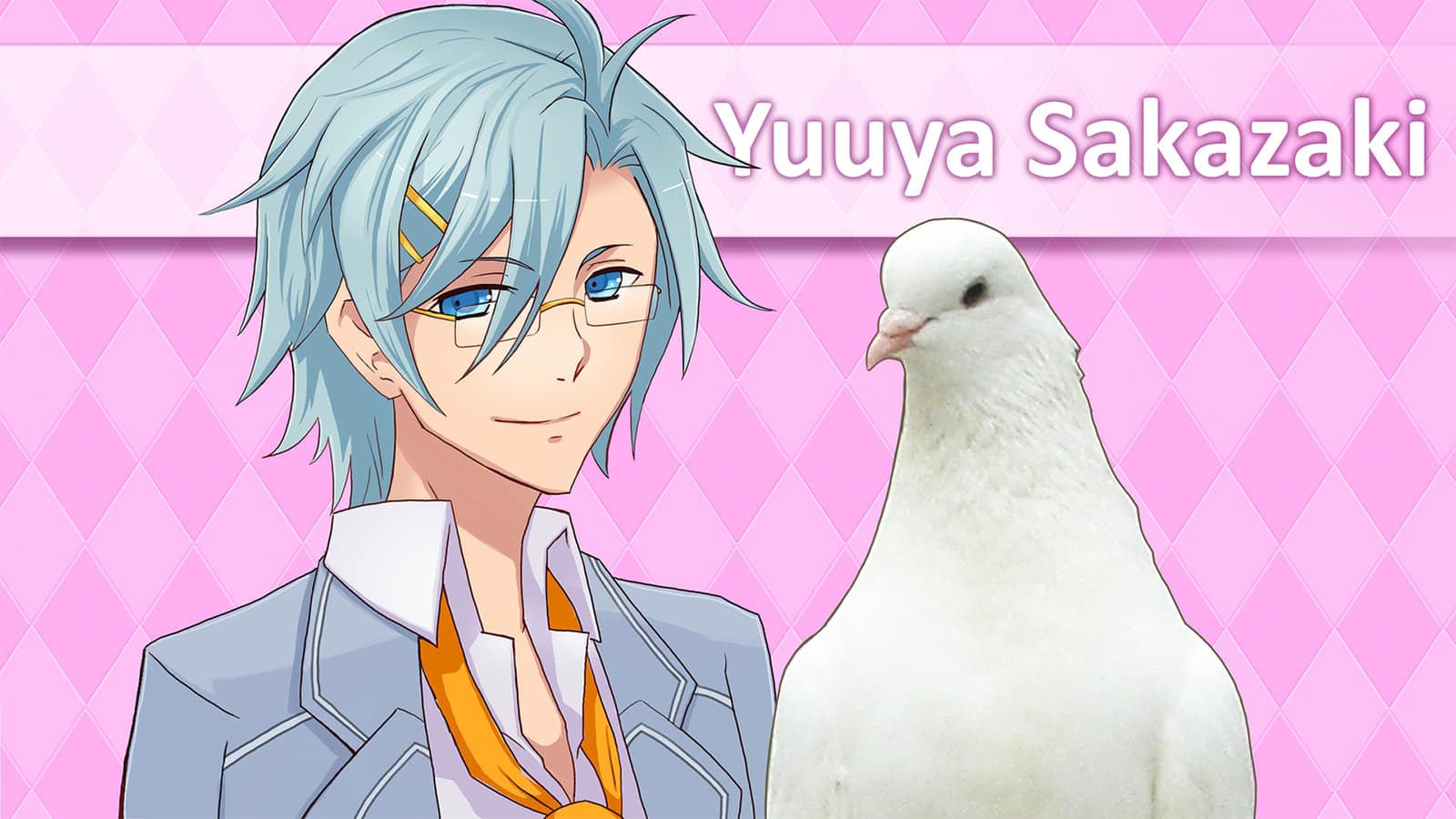 A screenshot of pigeon dating game Hatoful Boyfriend