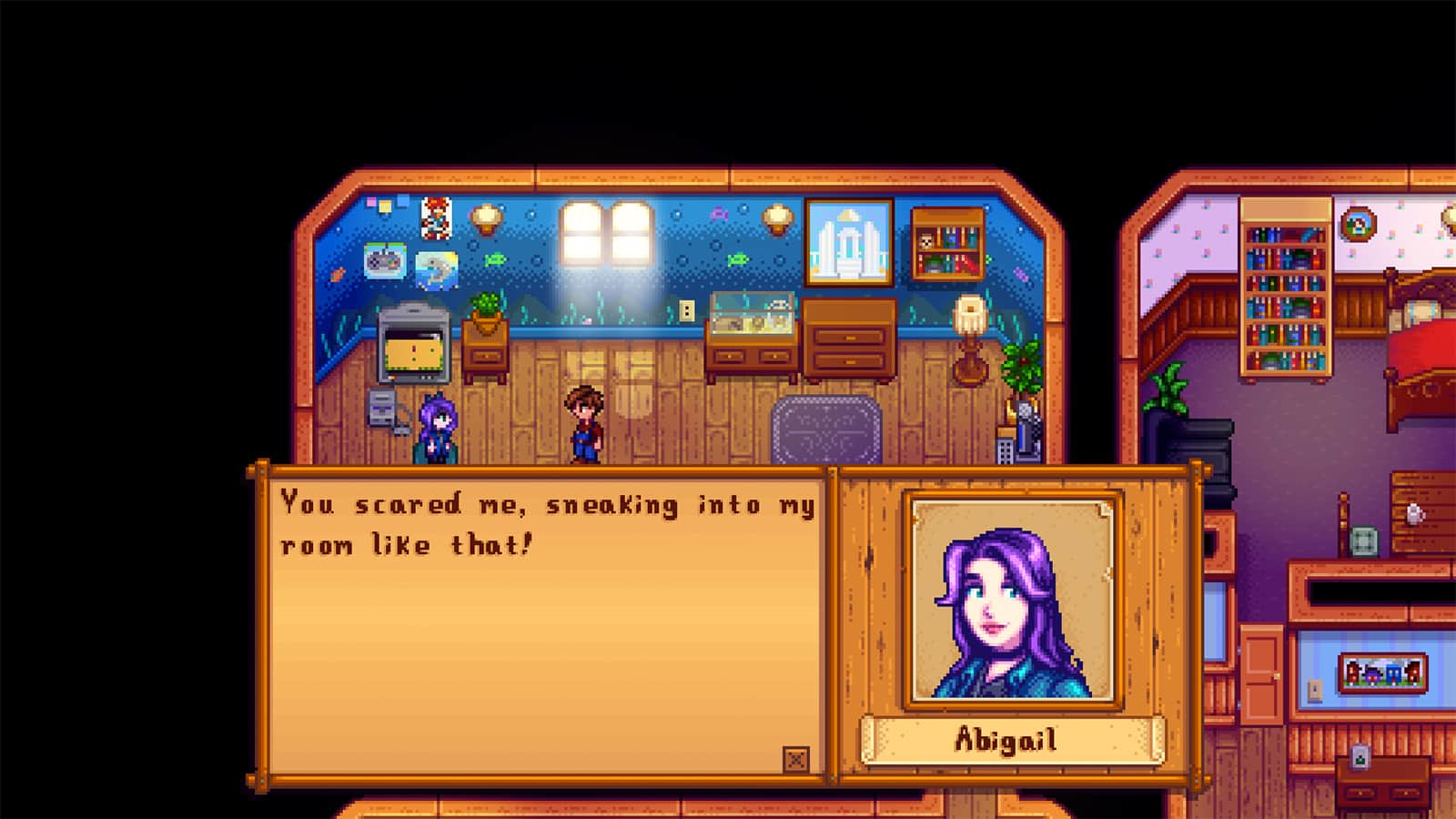 A screenshot of a romance in Stardew Valley