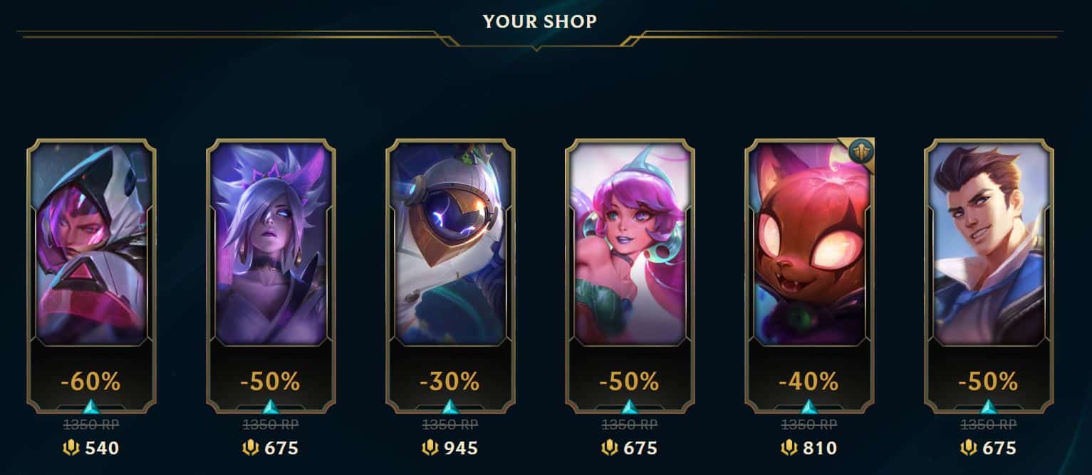 Your Shop discounts in League of Legends