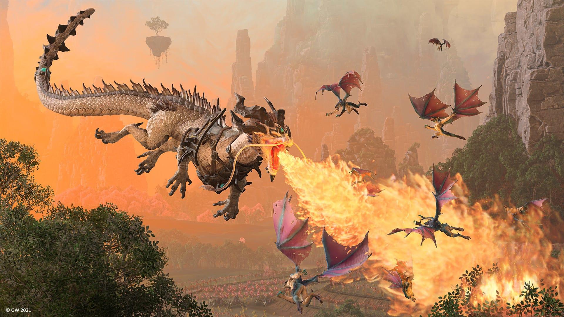 Total War Warhammer 3 Cathay dragon