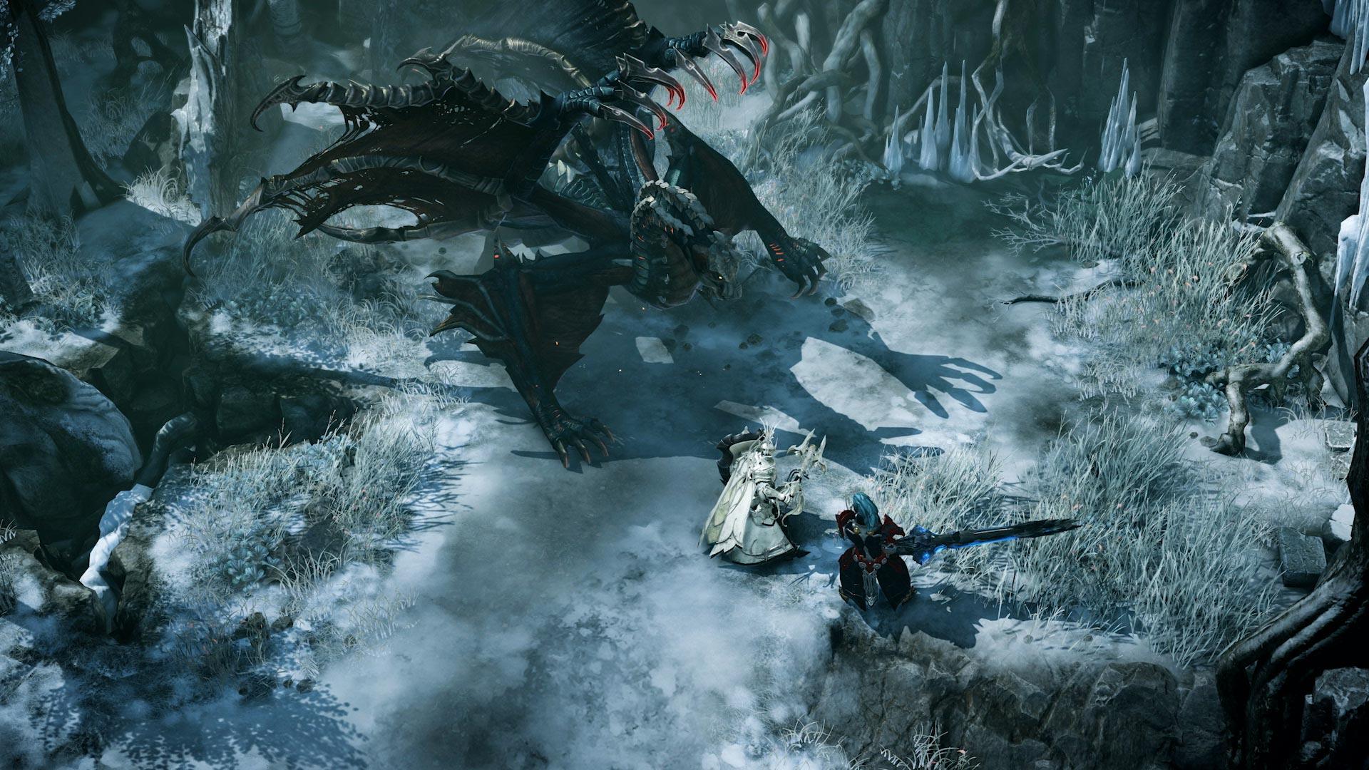 lost ark characters fighting a dragon