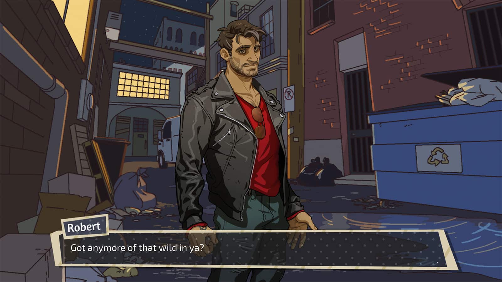 A screenshot of Dream Daddy, the LGBTQ dating sim