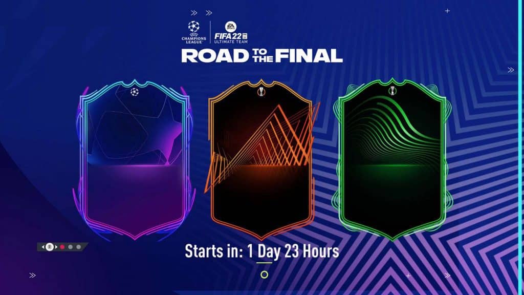 FIFA 22 Road to the Final loading screen