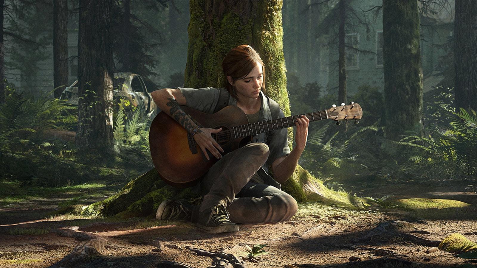 A screenshot of queer character Ellie in The Last Of Us