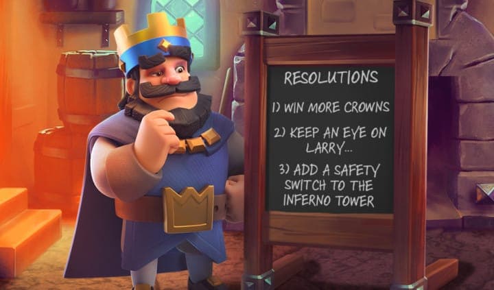 art for clash royale featuring the king