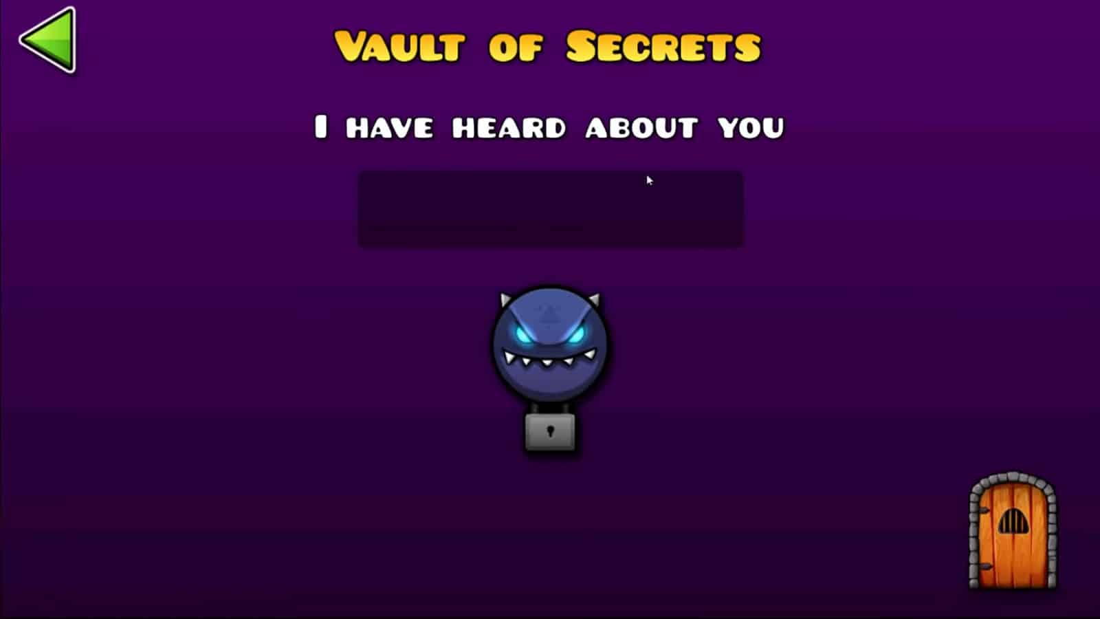 visual depiction of the vault of secrets in Geometry Dash
