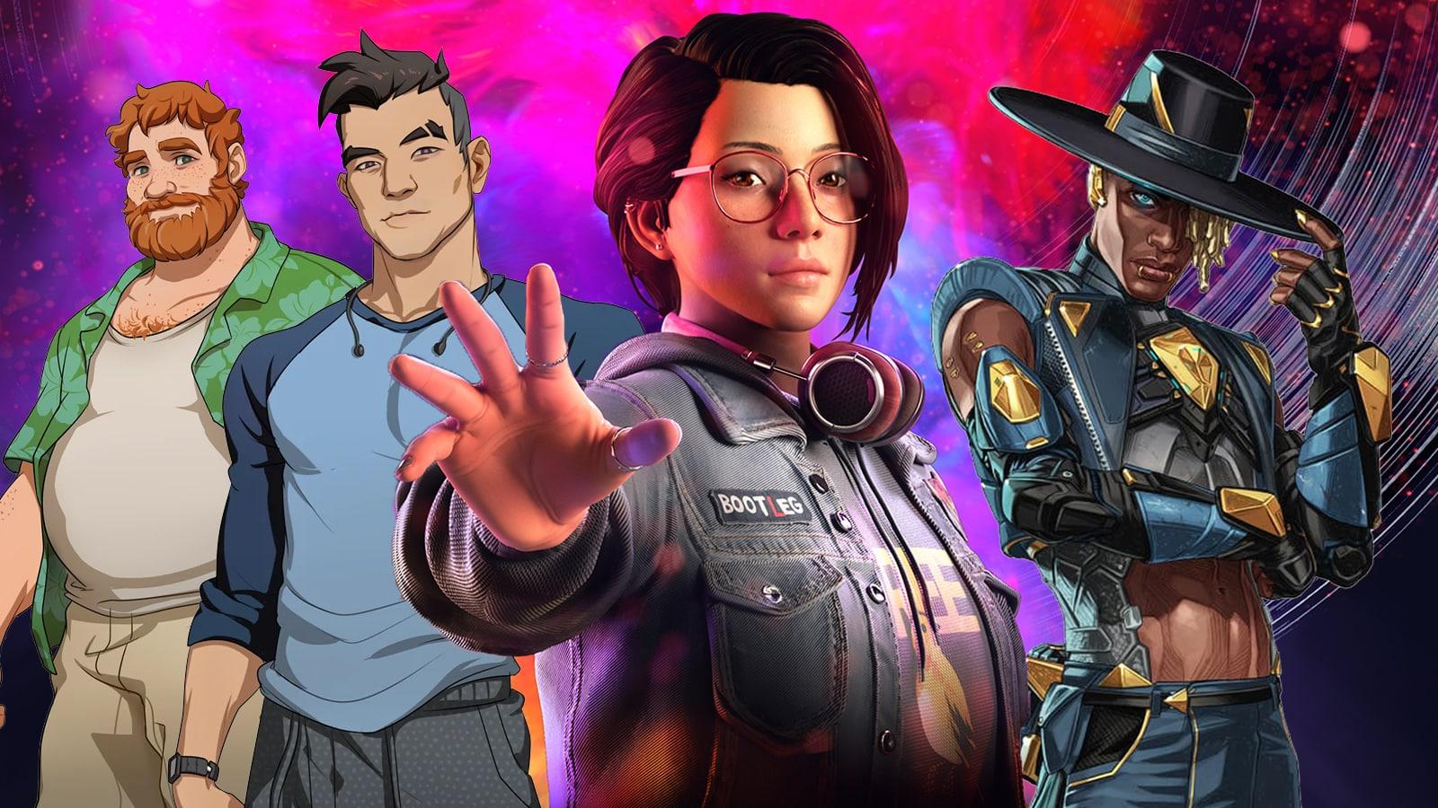 LGBTQ video game characters including Dream Daddy, Life is Strange, and Apex Legends
