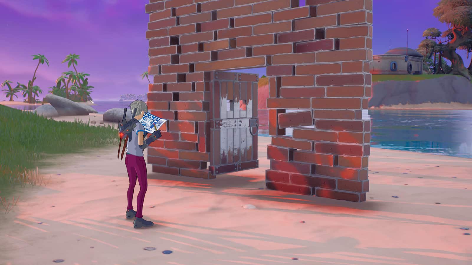 A player editing a structure in Fortnite