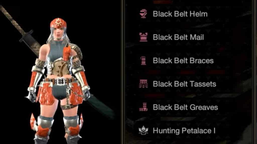 Black Belt Armor set Monster Hunter Rise