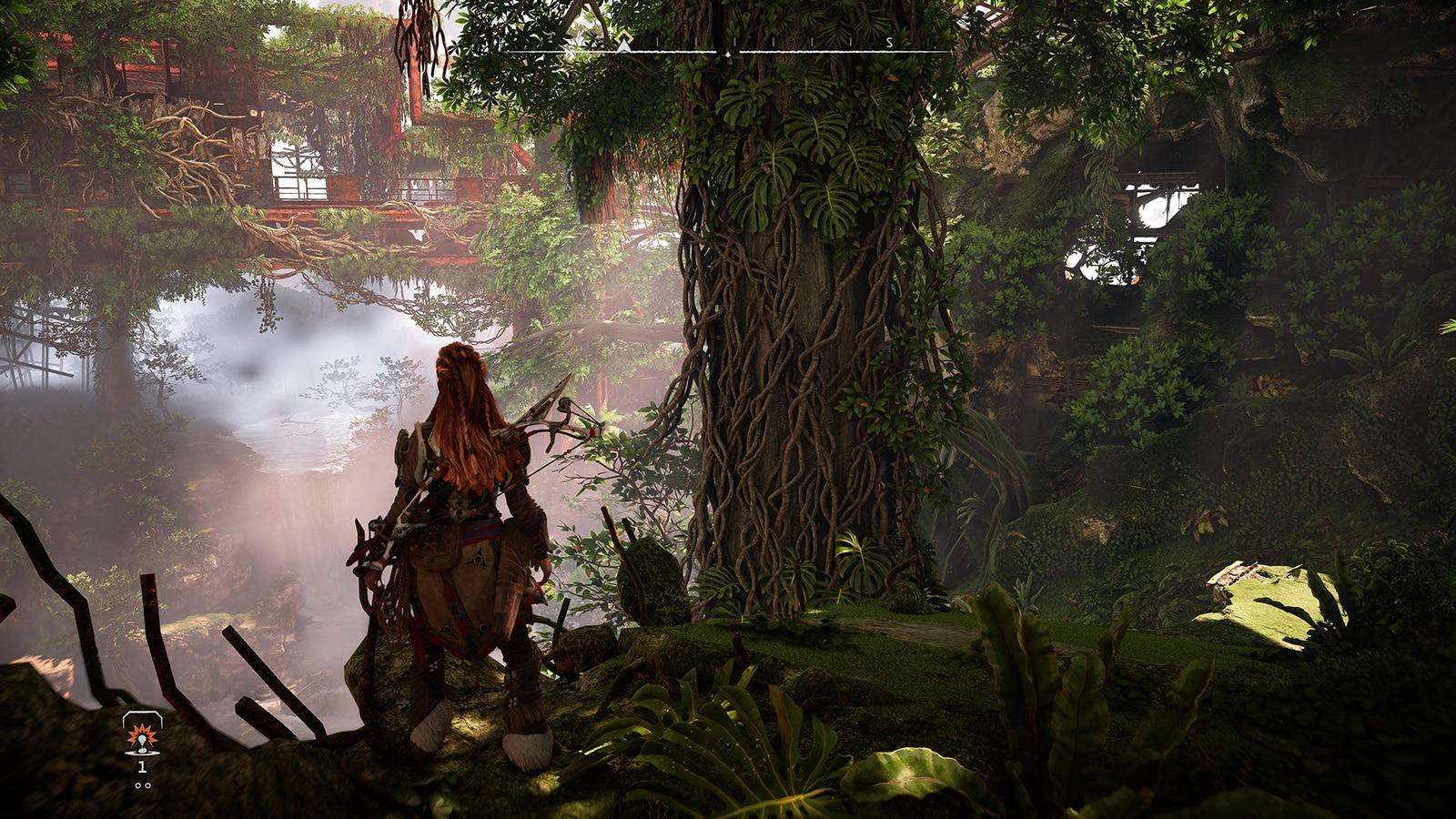 A screenshot of Explorer Mode in Horizon Forbidden West