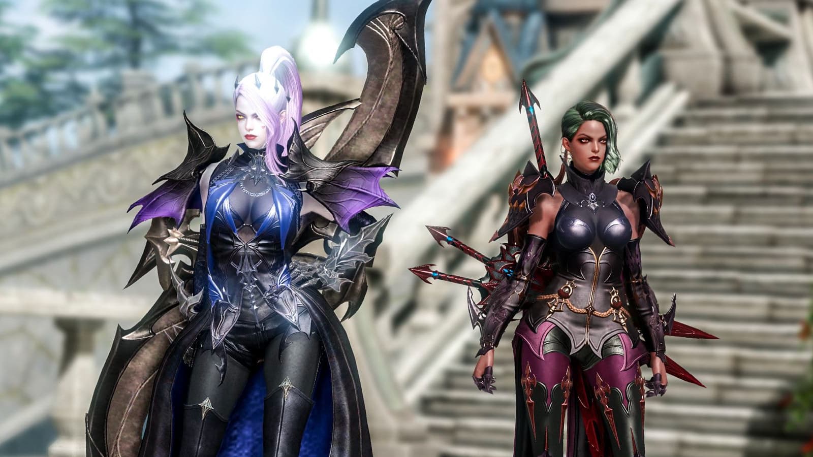 lost ark shadowhunter and deathblade classes stand together