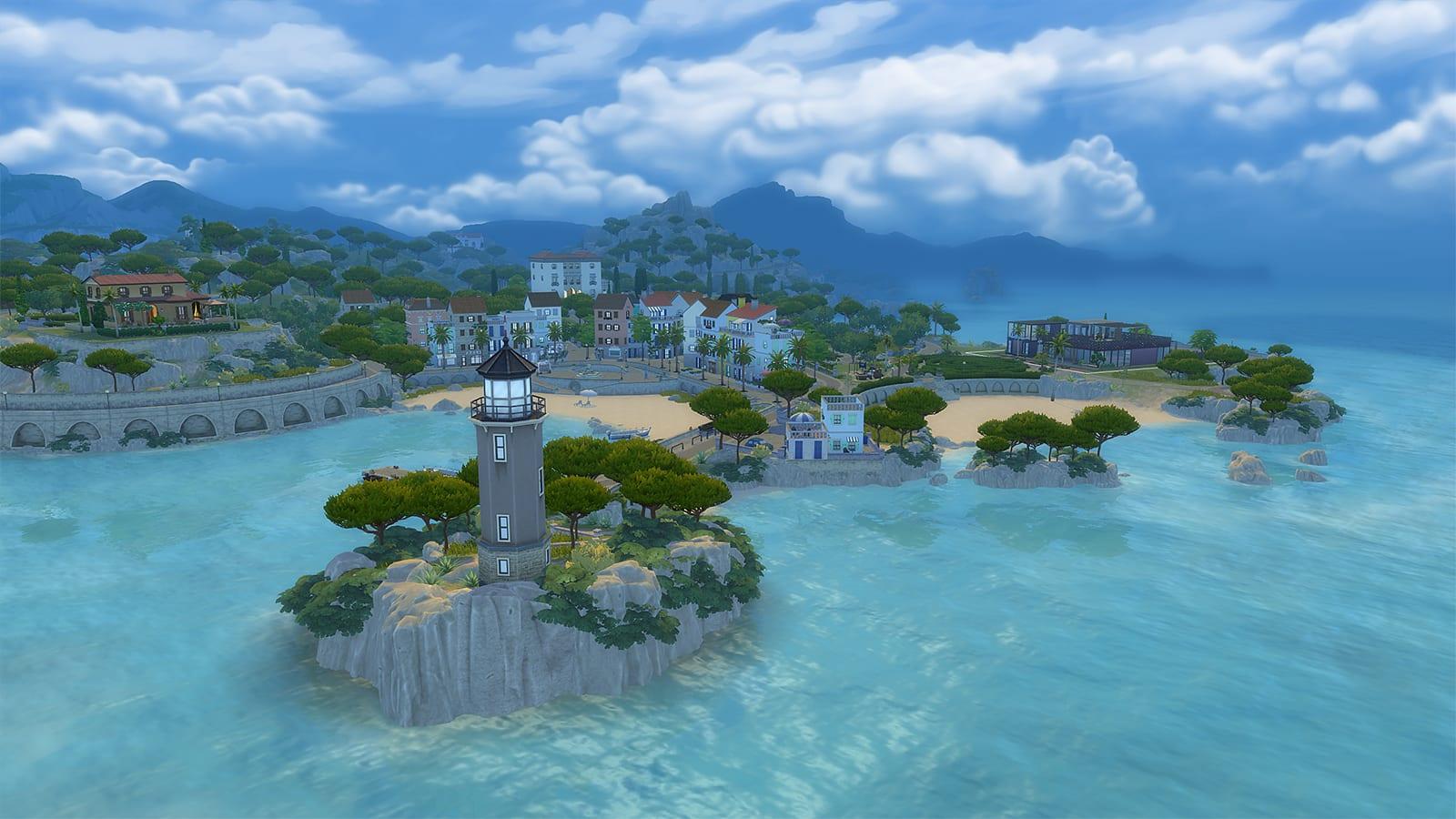 An image of Tartosa, the new world in The Sims 4