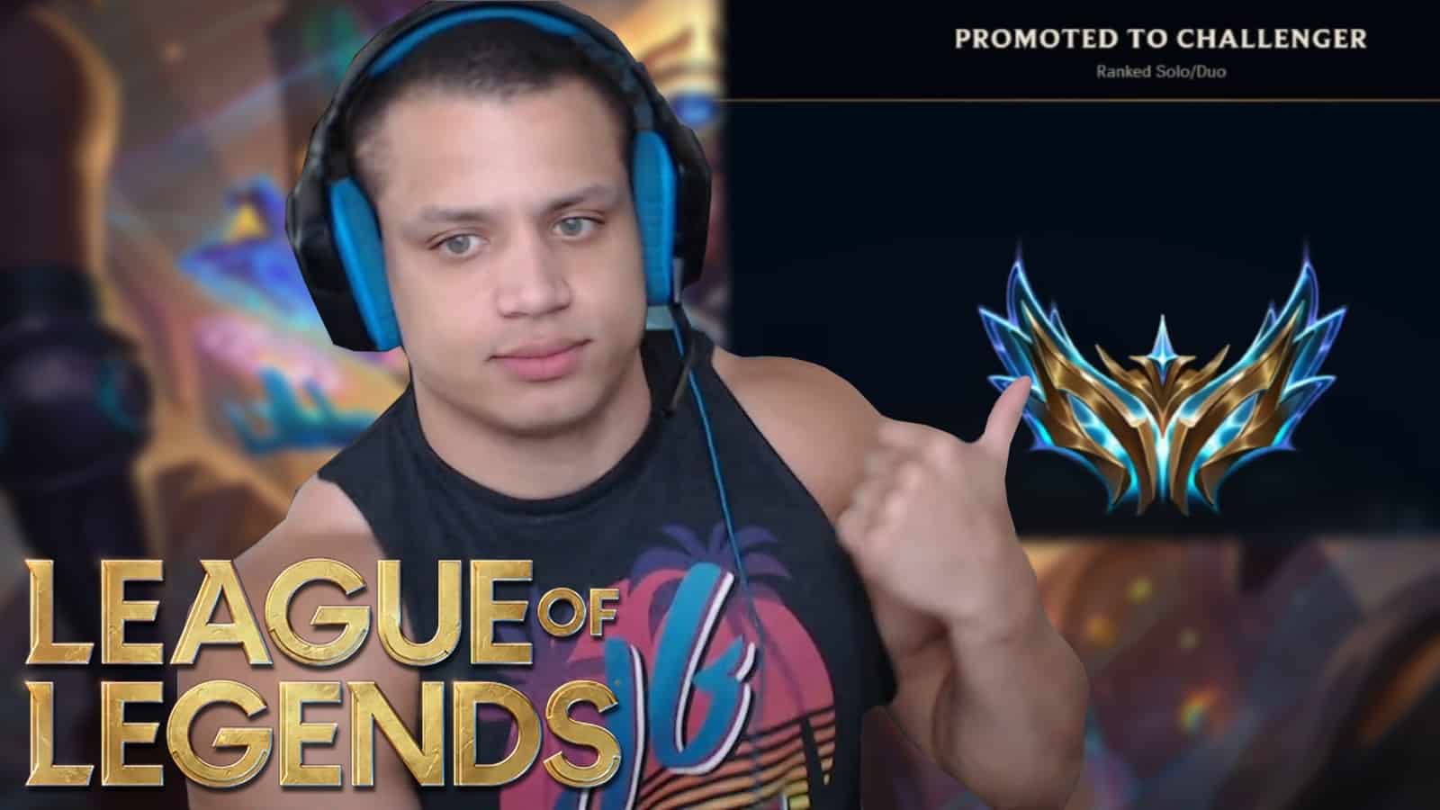 Tyler1 finally hits Challenger in every role & celebrates by League players - Dexerto