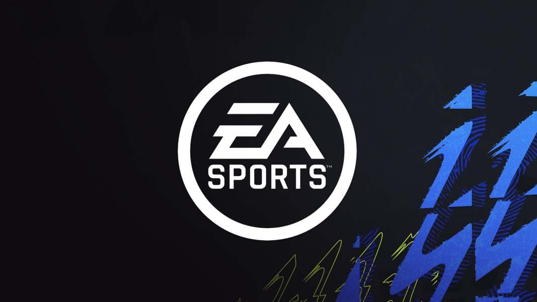 EA Sports logo on FIFA 22 Background