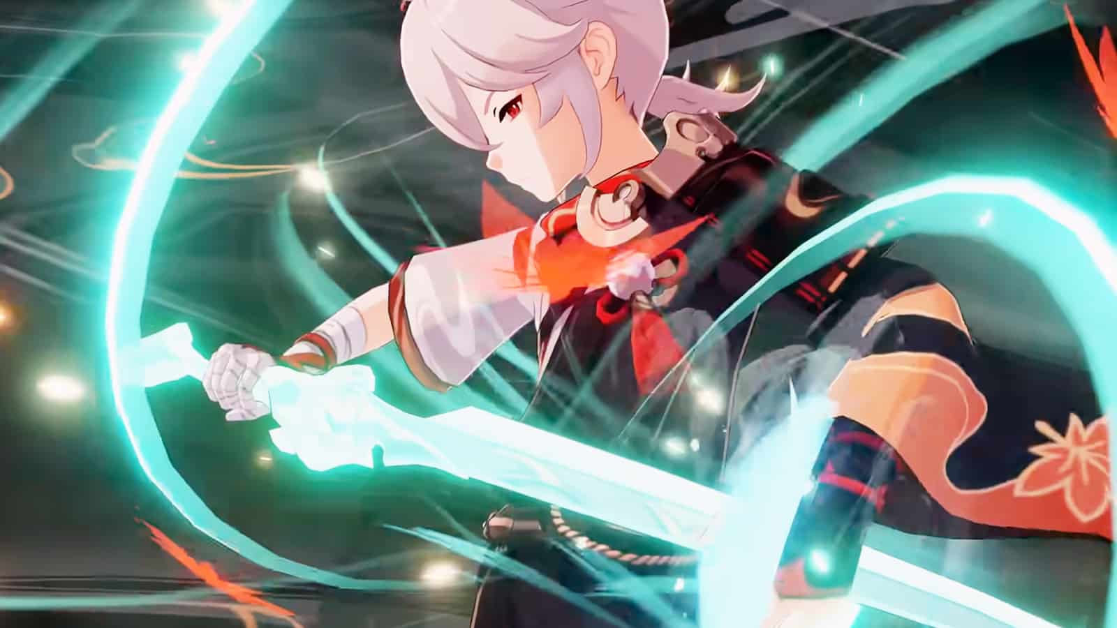 Genshin Impact Kazuha Elemental Burst screenshot.