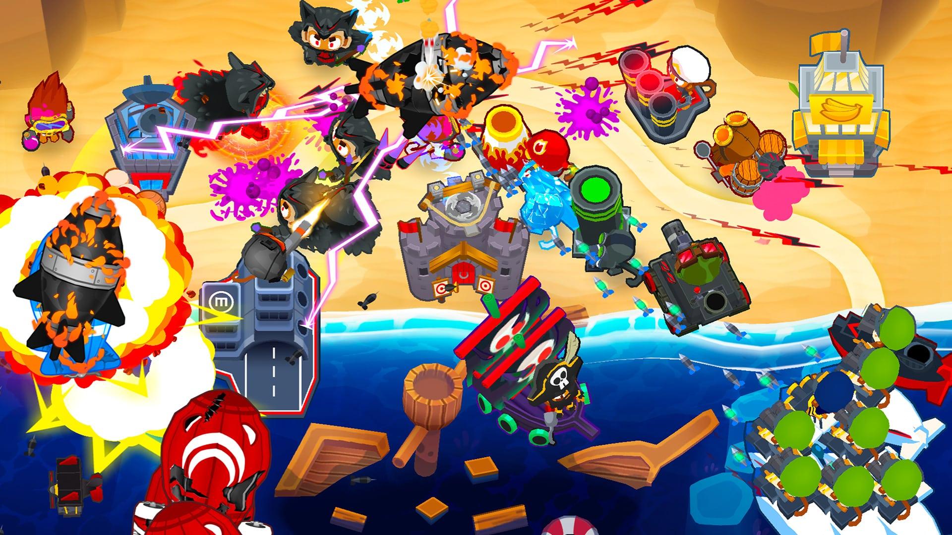 in-game screenshot of btd6 showing some heroes