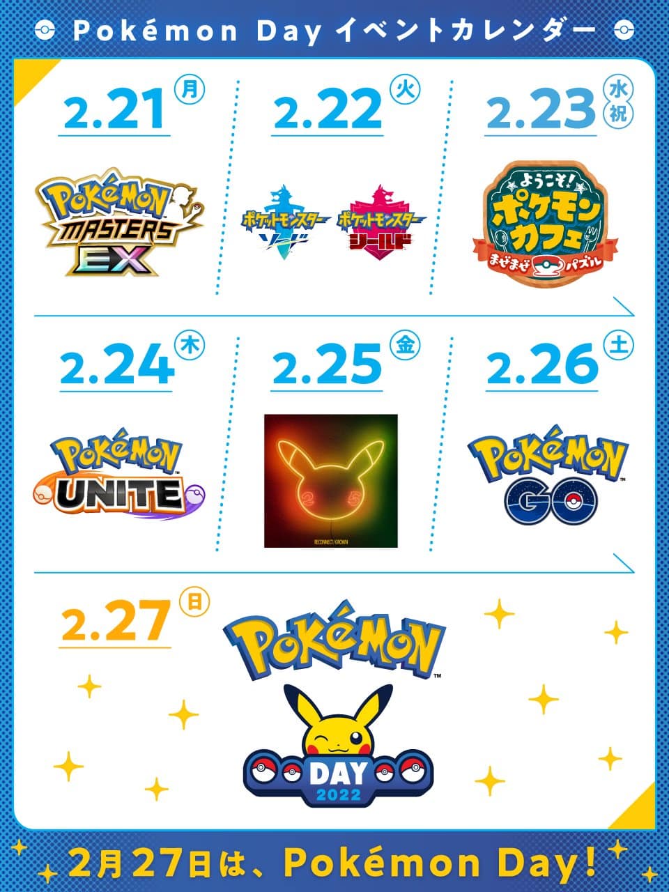 Pokemon Day 2022 schedule screenshot.