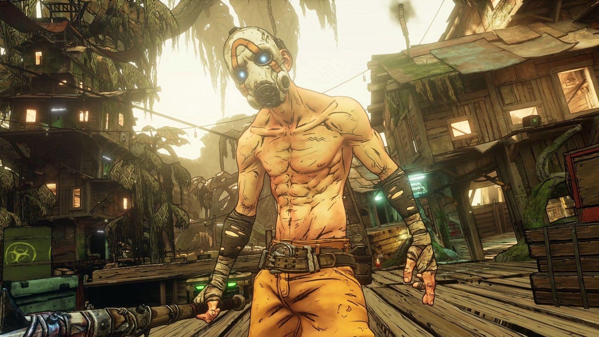 psycho looking into the camera in borderlands