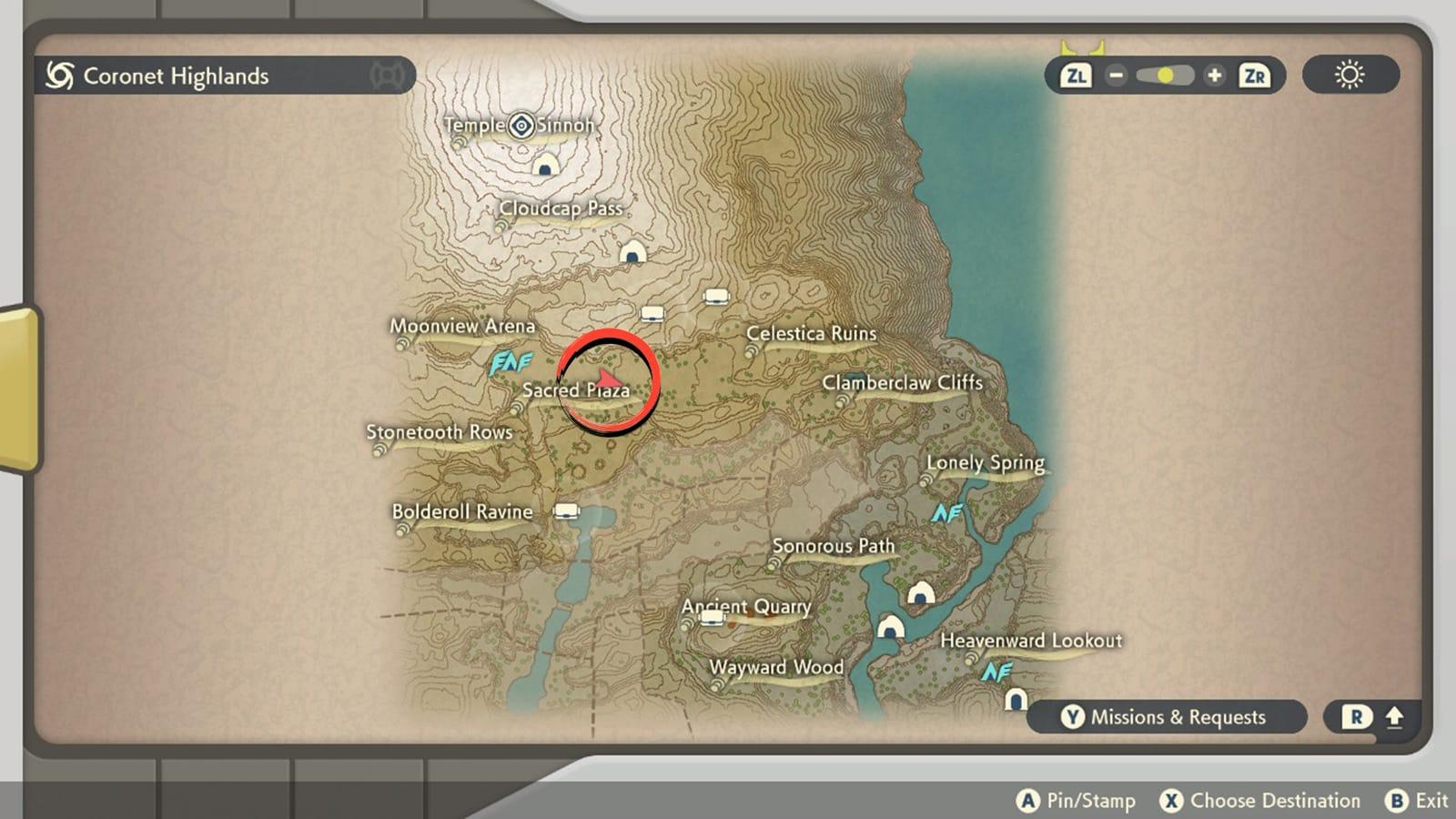 Rotom location marked on the Pokemon Legends Arceus map