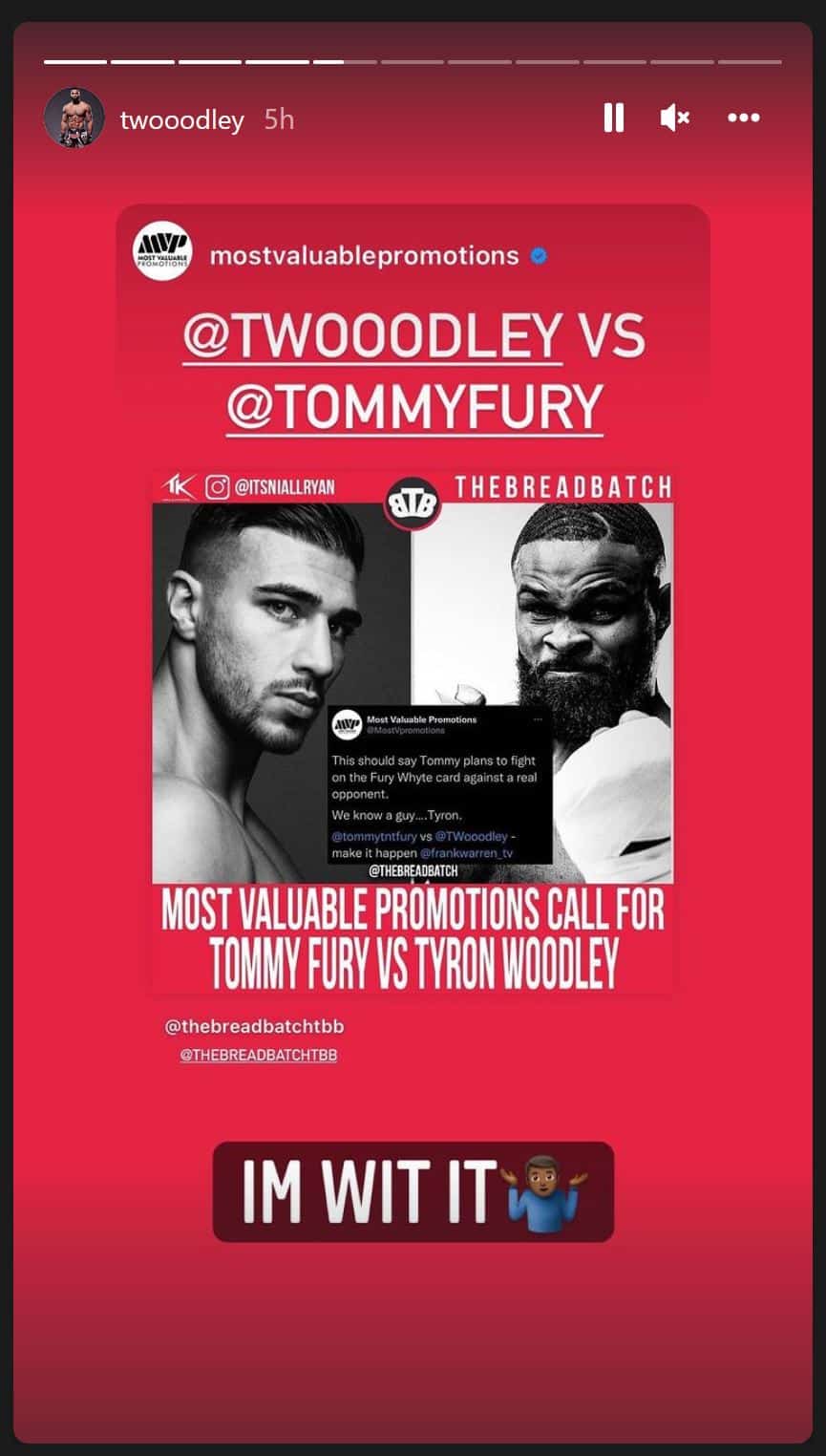 Tyron Woodley responds to Tommy Fury fight