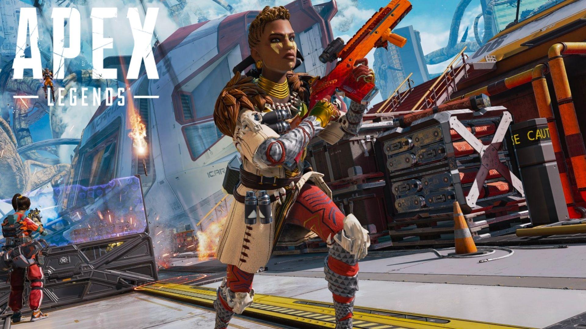 Apex Legends character running with weapon