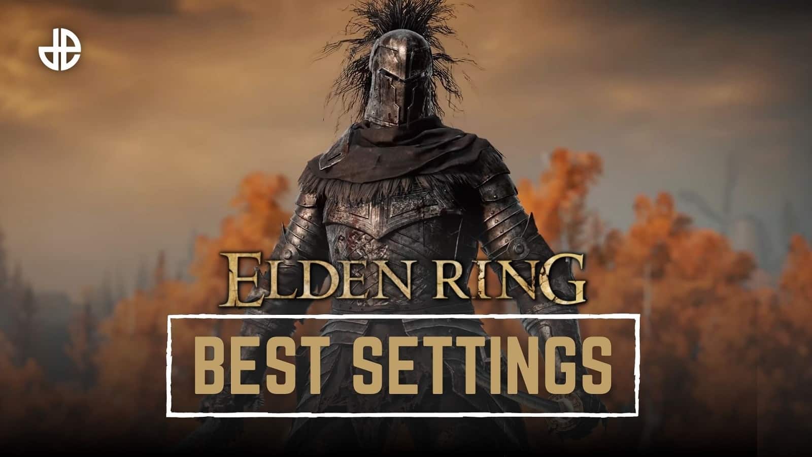 Elden Ring knight with best settings in text on the image