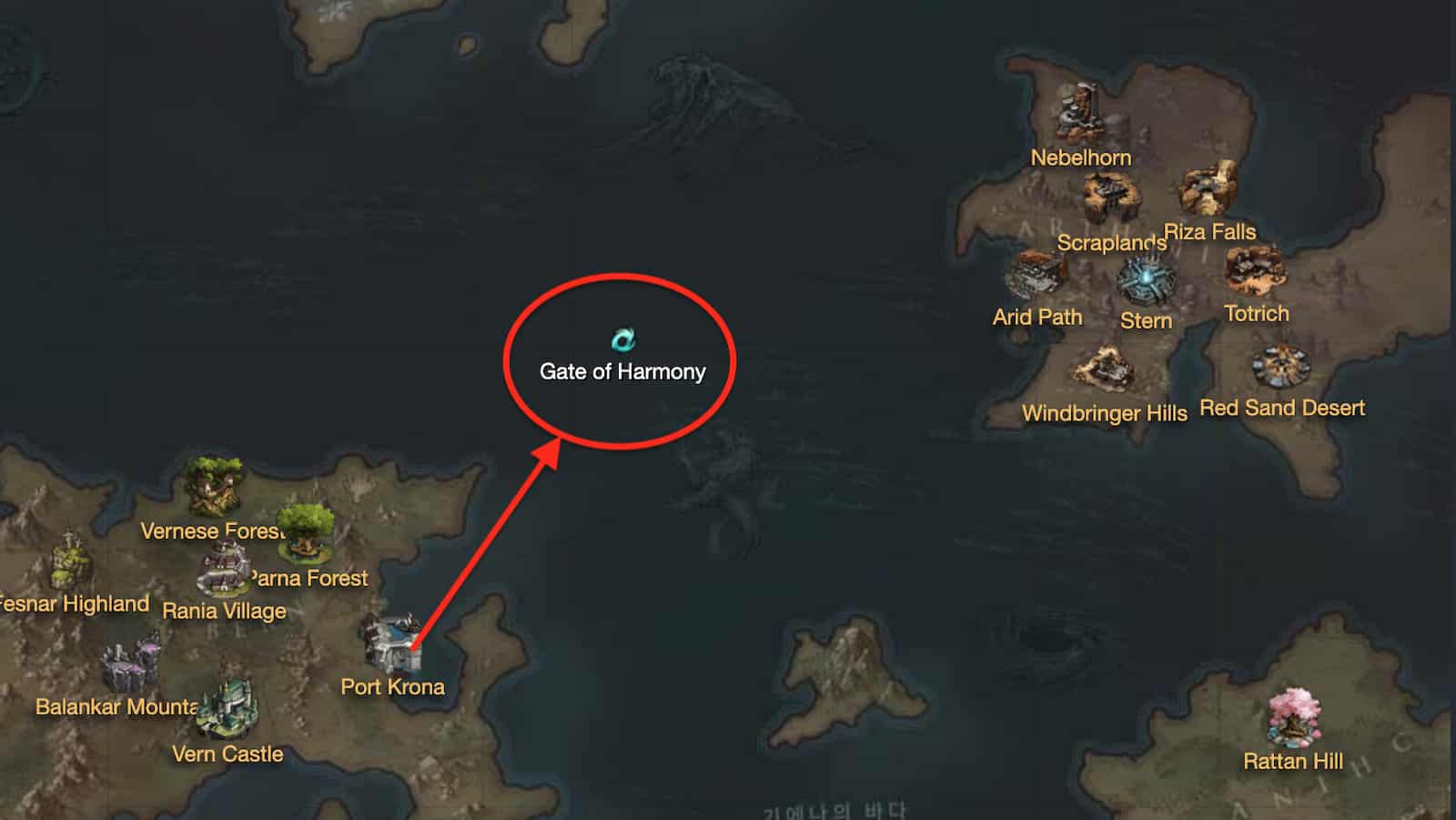 lost ark gate of harmony location
