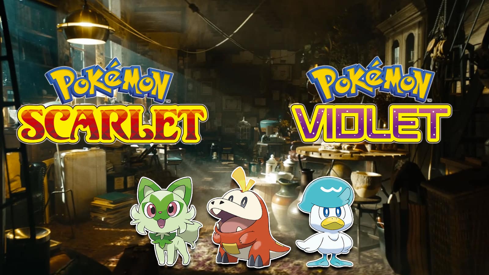 Pokemon Scarlet & Violet Gen 9 Starter wallpaper promotional screenshot.