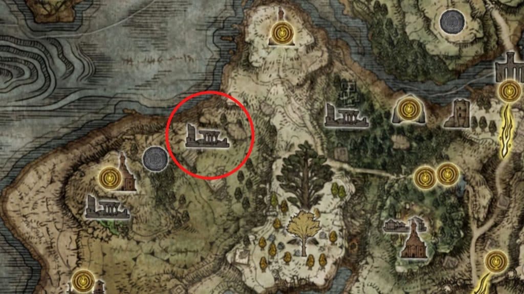 Elden Ring Winged Scythe map location screenshot