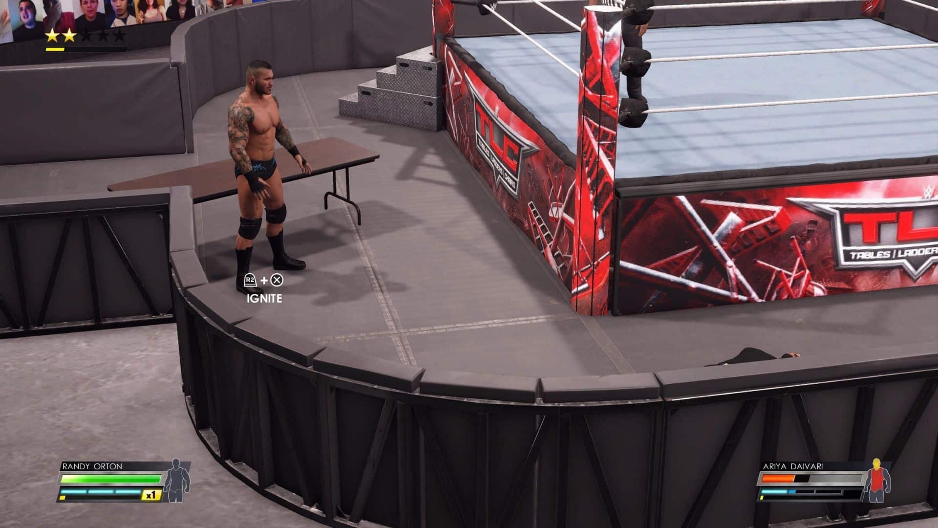 randy orton staring at opponent in wwe 2k22