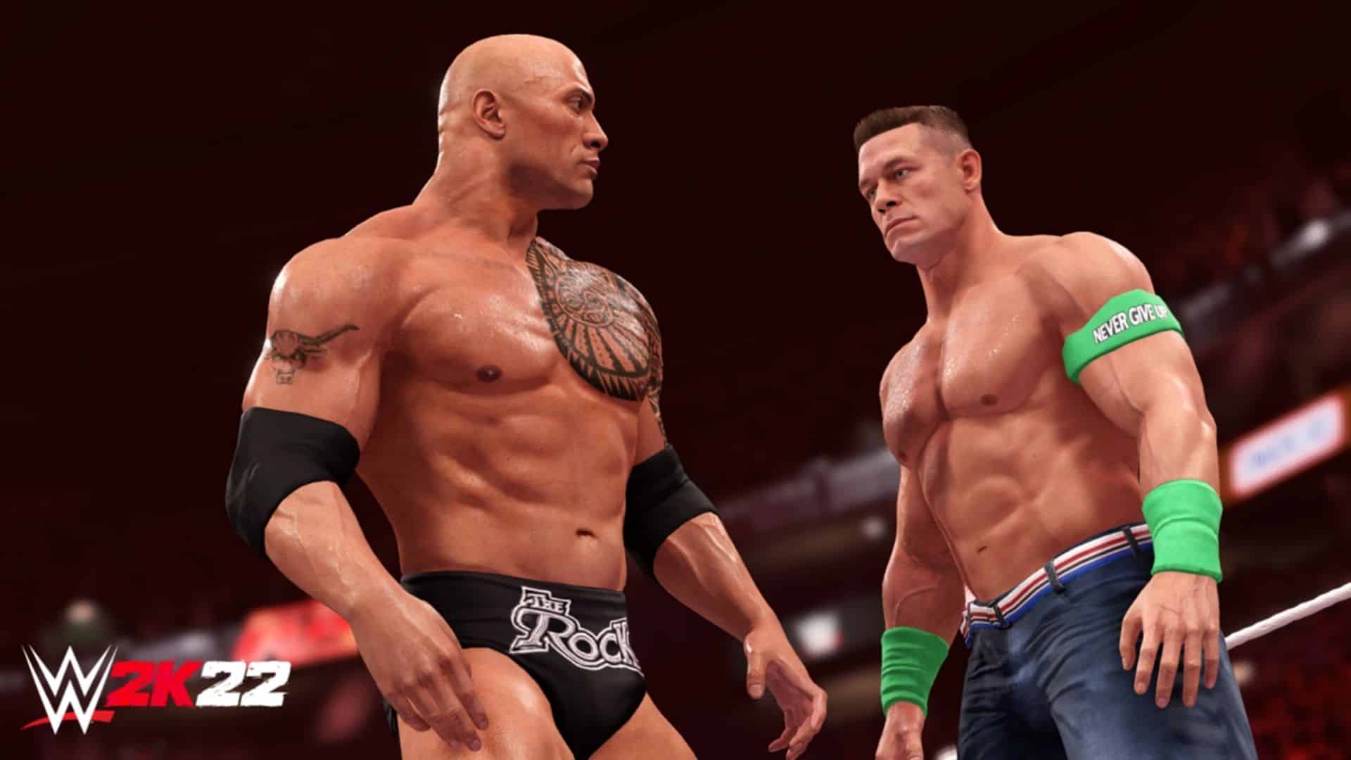 the rock and john cena stand-off