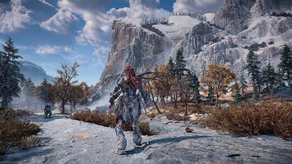 A screenshot of Aloy in Horizon Forbidden West