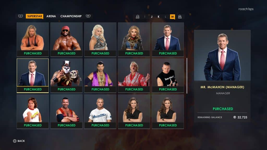 WWE 2K roster