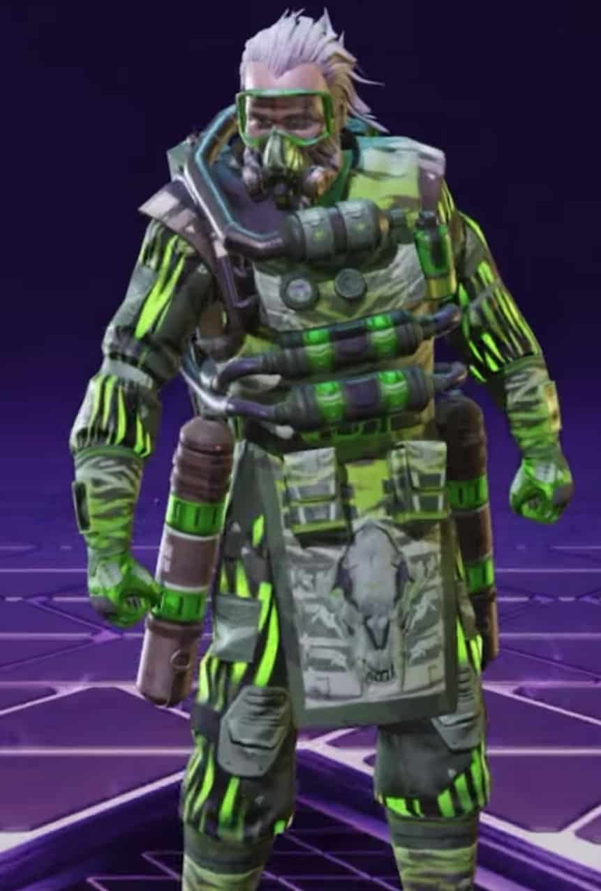 apex legends green toxic gas caustic skin mobile