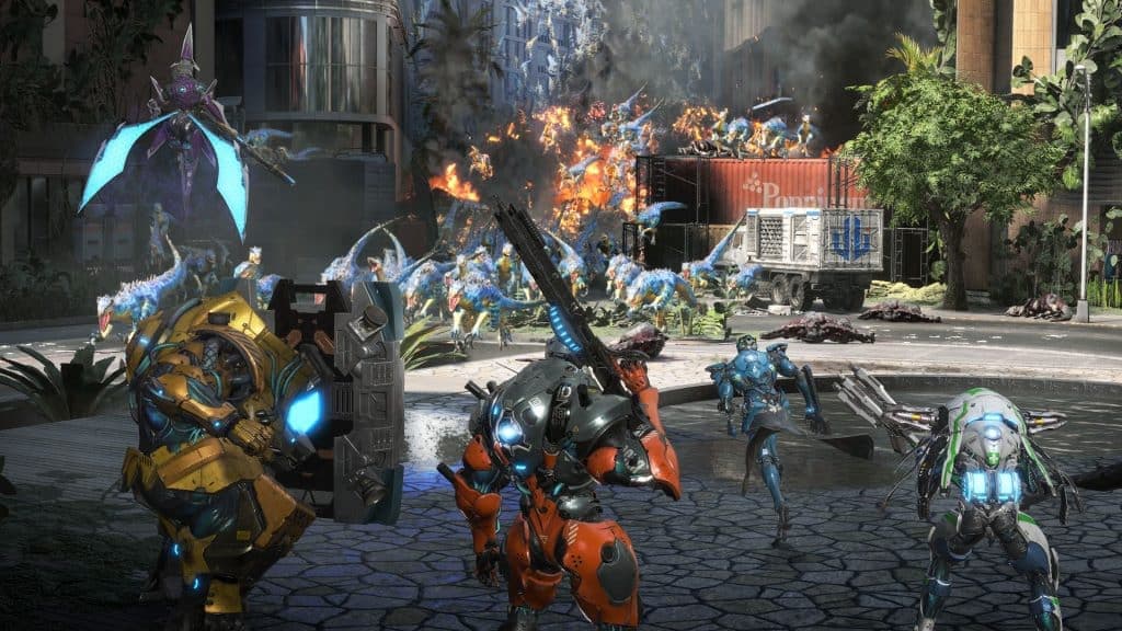 Exoprimal battle screenshot