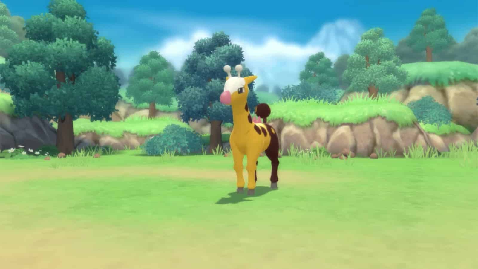Girafarig appearing in Pokemon Brilliant Diamond