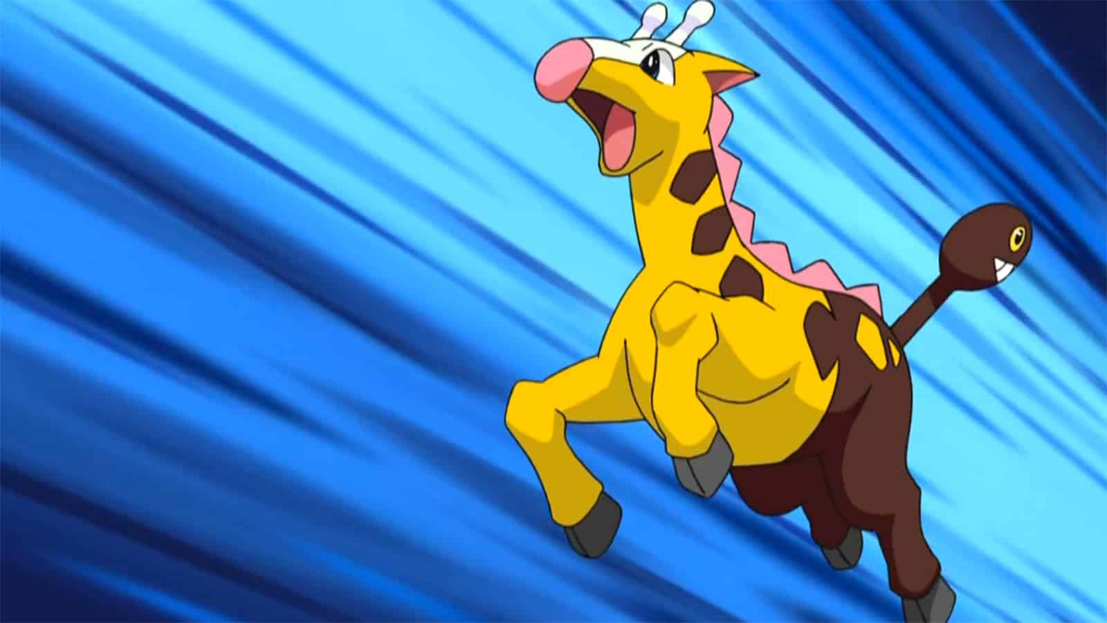 Girafarig appearing in the Pokemon anime