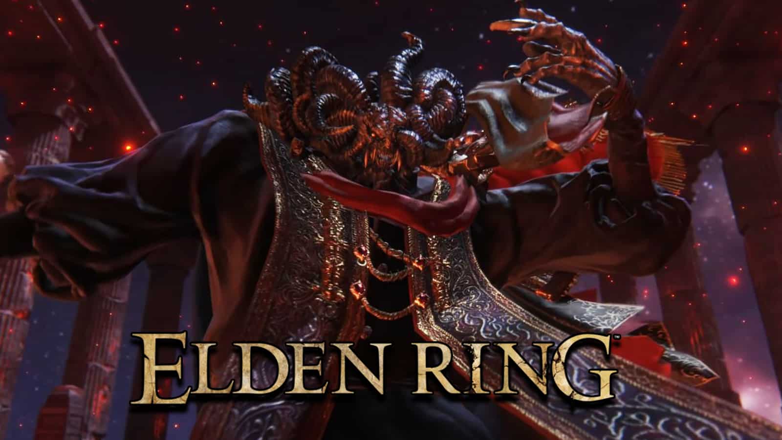 Elden Ring Mohg, Lord of Blood Boss Elden Ring cutscene screenshot.
