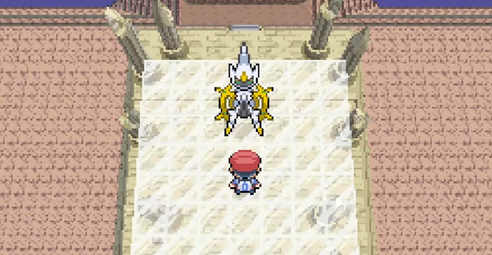 Pokemon Diamond & Pearl Arceus event screenshot from 2006.