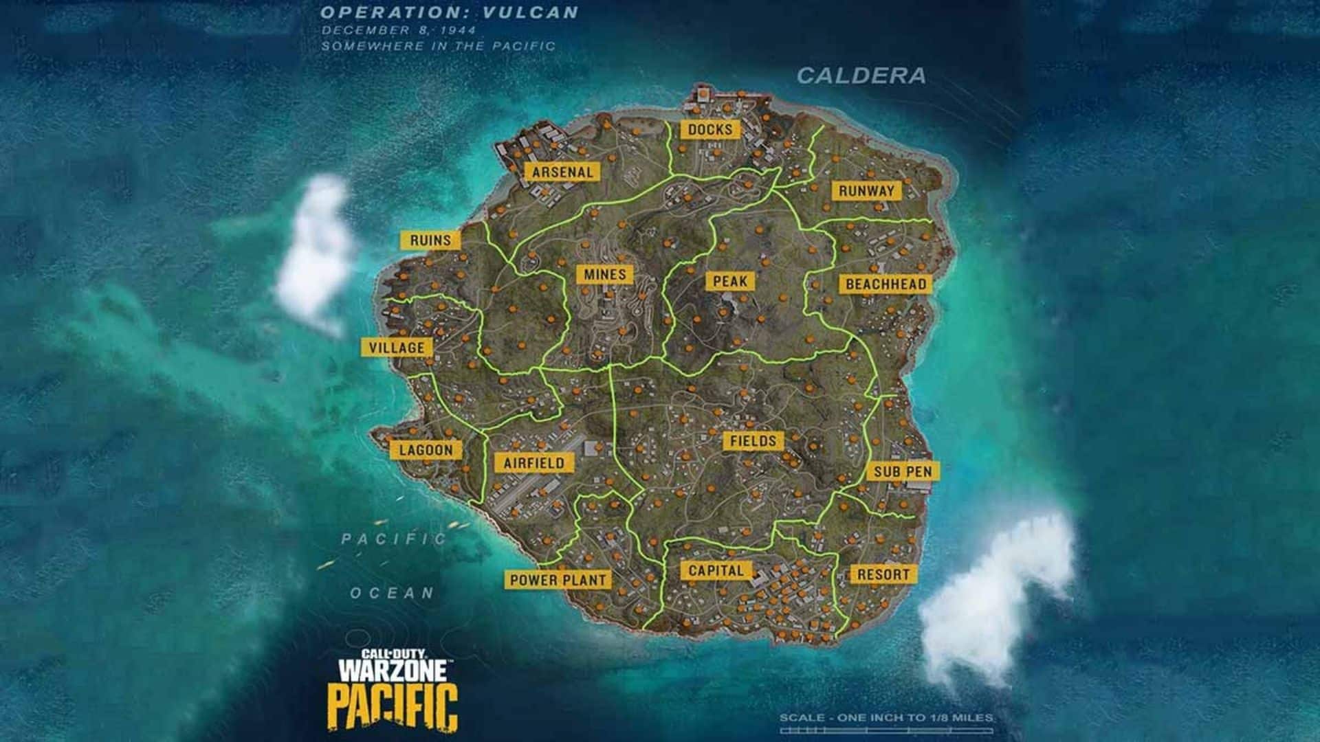 warzone pacific's caldera map