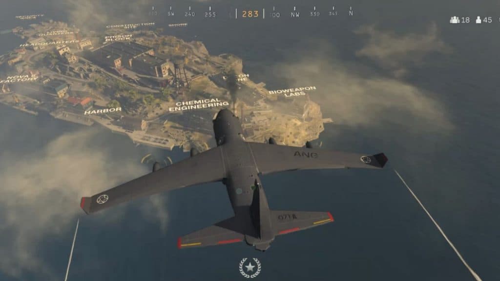 plane flying over rebirth island in warzone