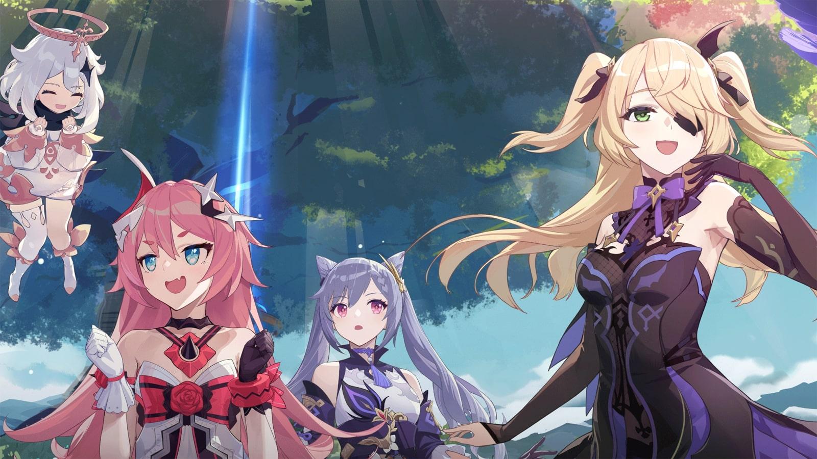 Genshin Impact's Fischl and Keqing in Honkai Impact 3rd crossover