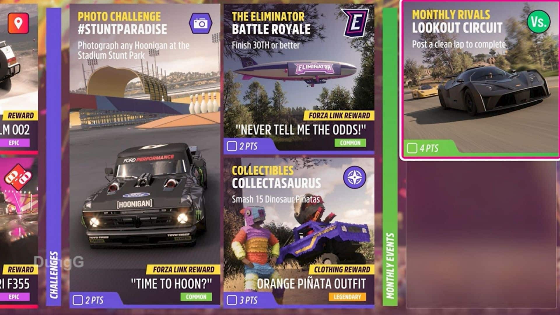 collectasaurus event on events screen in forza horizon 5 menu