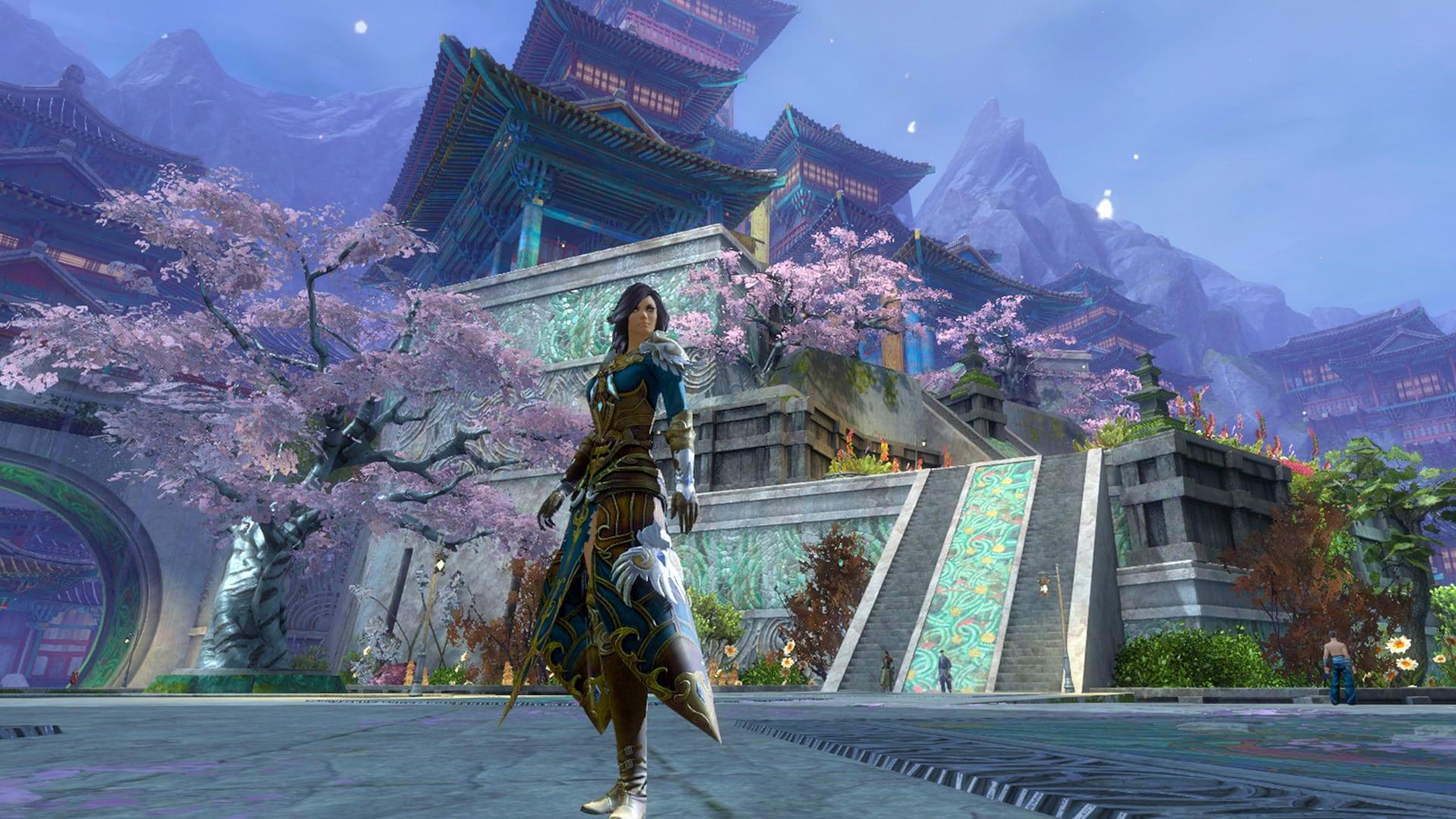 guild wars 2 character stands in cantha