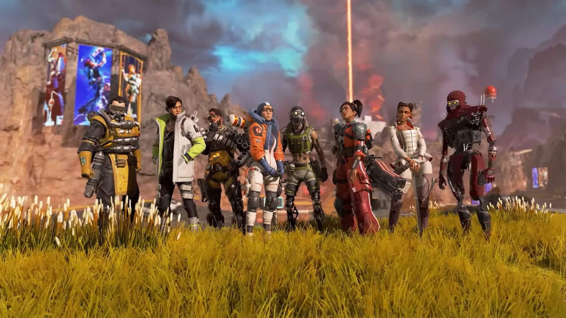 Apex Legends characters lined up 